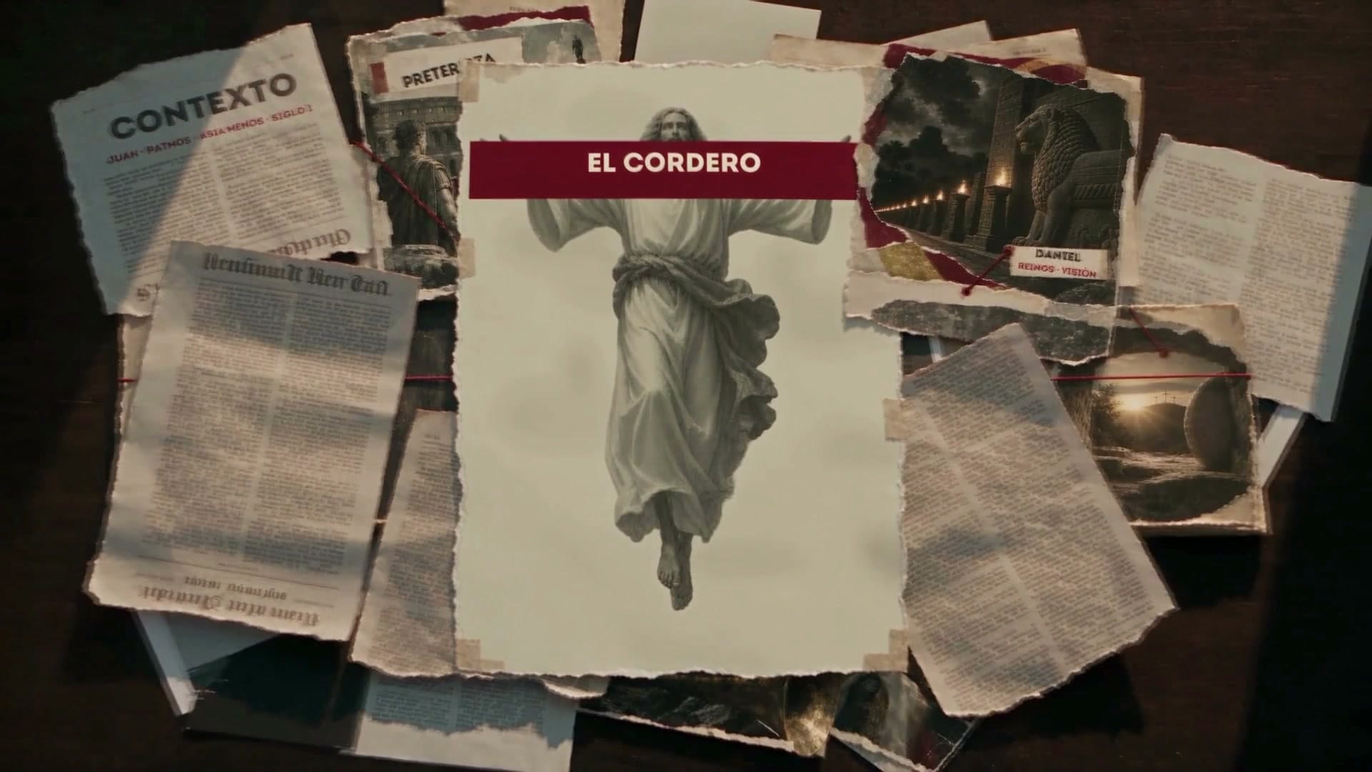 Composición de papel que presenta al Cordero