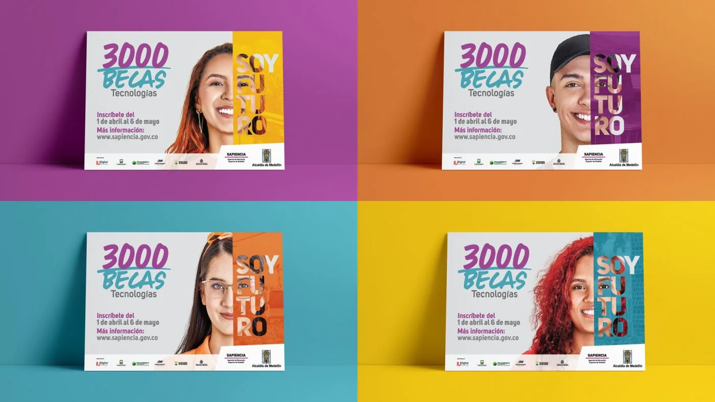 Scholarship campaign posters published in Casaingenia’s case