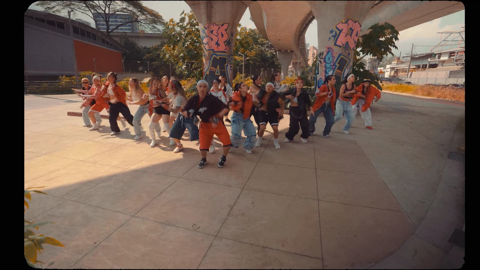 Frame from a Helldom dance production