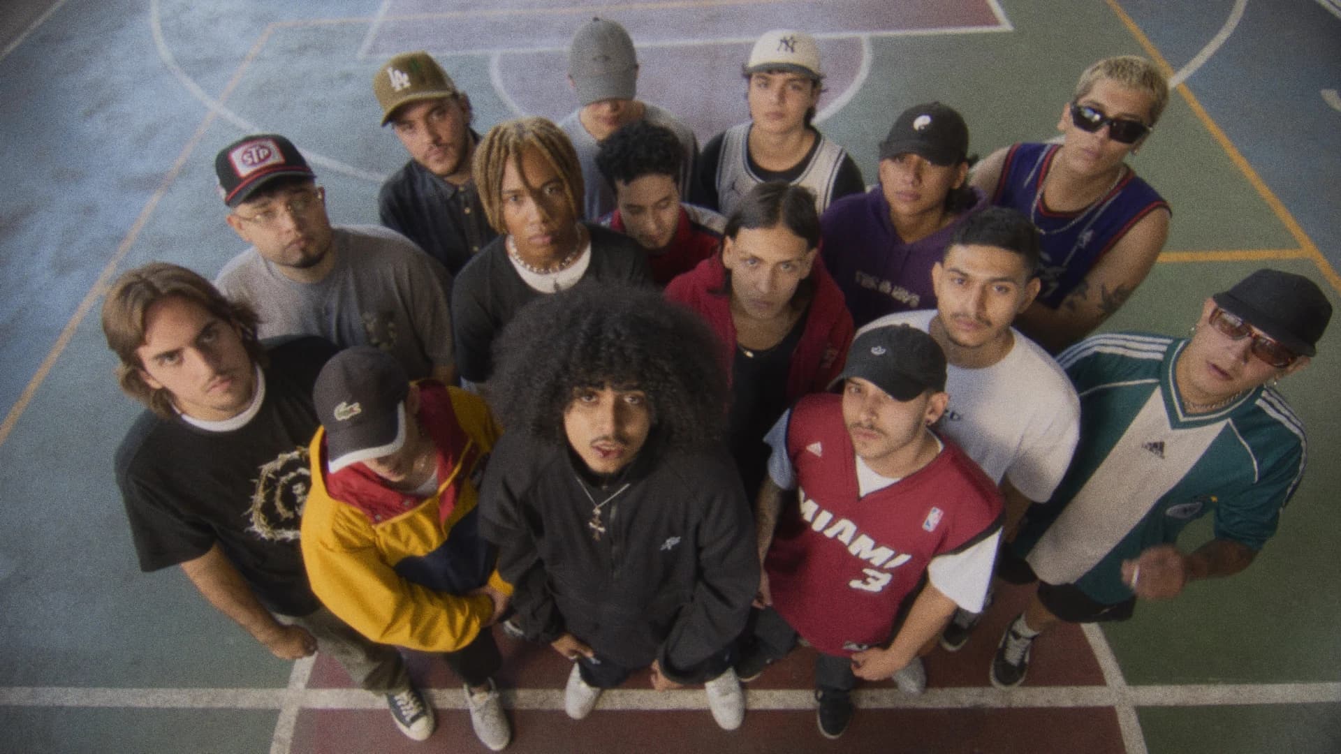 Overhead group scene on a court from R4PSTAR