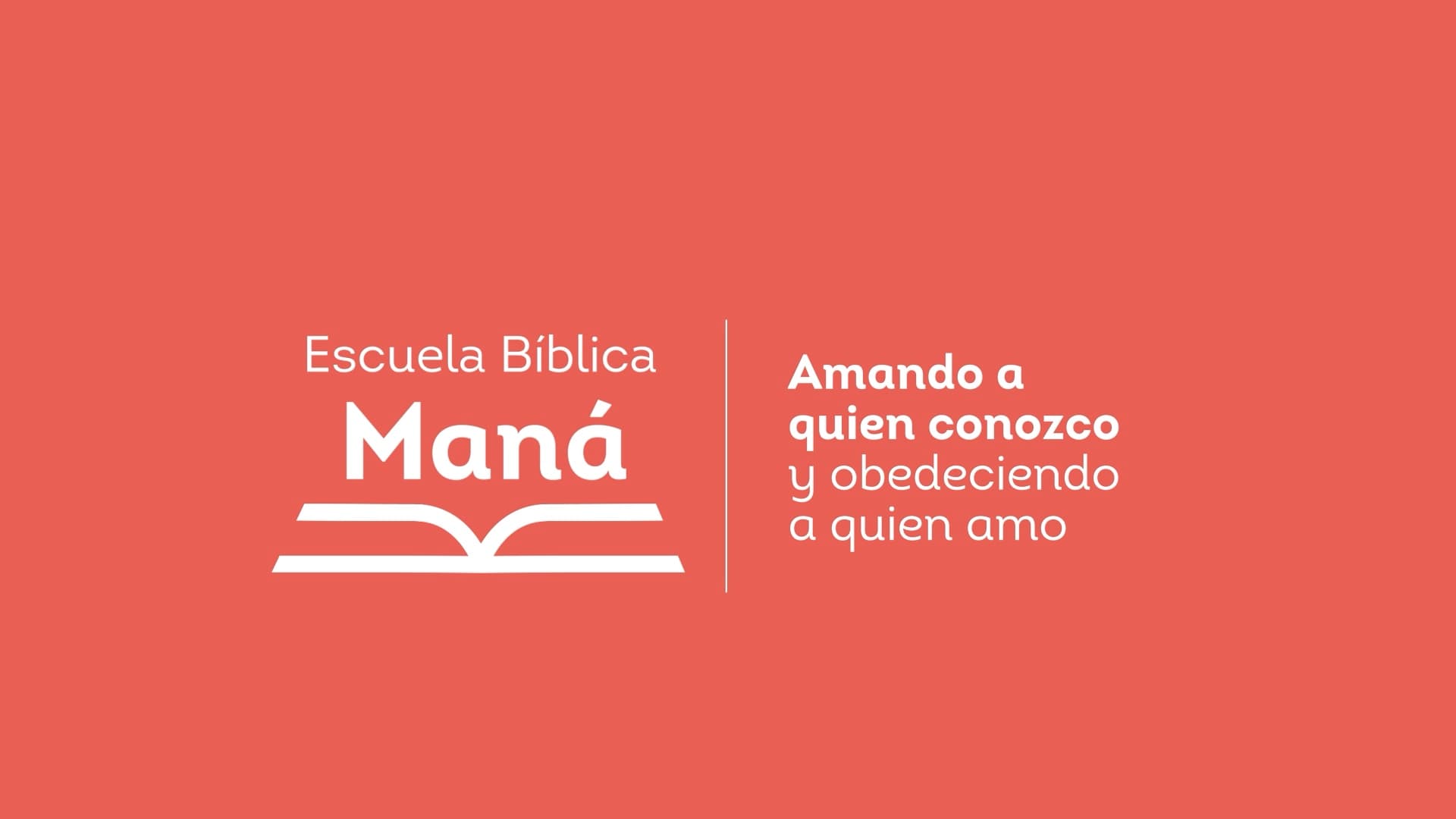White Escuela Bíblica Maná book mark and motto on coral