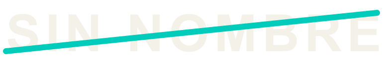 SIN NOMBRE original wordmark with its mint diagonal